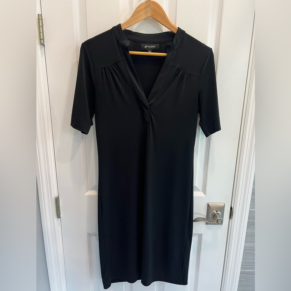 Grayson Black Knit Dress, Size S